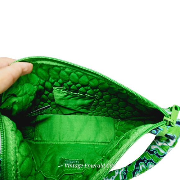 Liz & Co Quilted Green Purse Bohemian Bag Grannycore Beach Mandala Washable - Picture 11 of 16
